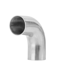 Stainless Steel 90 Degree Bend, 38mm, 200mm, 1.5mm Thick (Polished).