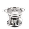 Stainless Steel Alcohol Burning Mini Hot Pot - 19.5cm - L