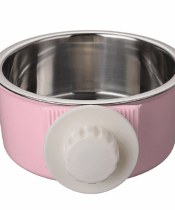 Stainless Steel Dog Cat Bird Puppy Pet Hanging Cage Bowl Feeding Water Food