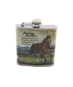 Stainless Steel Hip Flask - 170ml - Horse