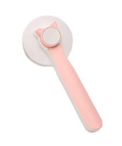 Stainless Steel Needle Automatic Cleaning Pet Brush, Pet Hair Comb - Pink