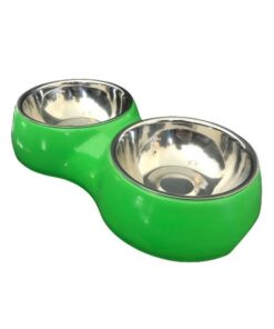 Stainless Steel Pet Bowl Set - Green