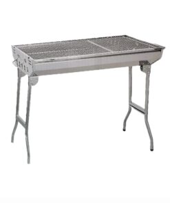 Stainless Steel Silver Portable Outdoor Barbecue Grill Stand 70cm