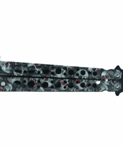 Stainless Steel Training Butterfly Knife-Unsharpened-Dead Head &Hole Design - Grey