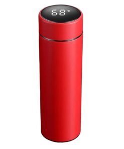 Stainless Steel Vacuum LED Temperature Display Red Smart Flask 500ml