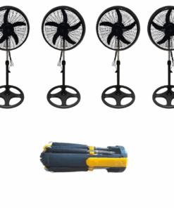 Standing Fan 18" 4 Pack 60W Energy Saving With Free Screwdriver Set