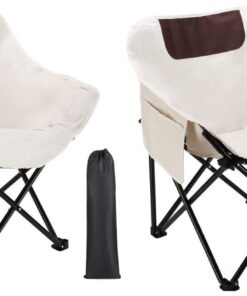 Steel Frame Support,with Magazine Pocket,for Outdoor,Fishing Folding Chair