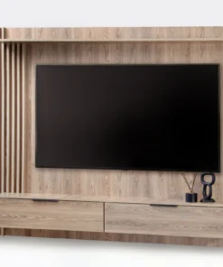 Steel & Rose Harper Wall Plasma, Monotone Woodgrain