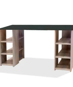 Steel & Rose Lisbon Twin Stack Desk, Kera and Black.