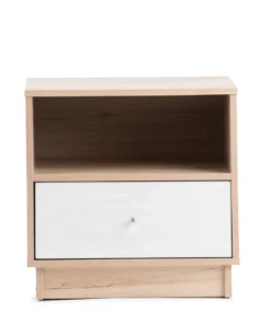 Steel & Rose Lydia 1 Drawer Pedestal, Oak & White