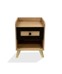 Steel & Rose Ratten Pedestal, Kronberg and Black