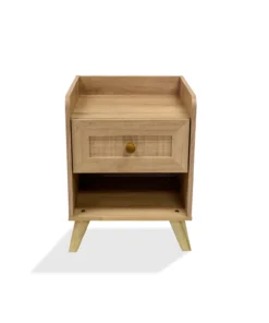 Steel & Rose Ratten Pedestal, Kronberg Oak