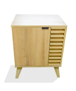 Steel & Rose Slatted Pedestal, Oak