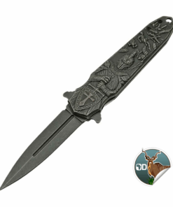 Stonewashed Crusader Knight Folding Knife