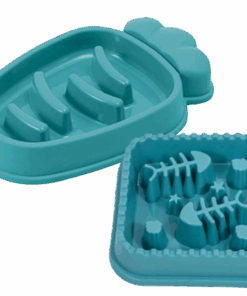 Stop Gobbling! Fun & Functional Pet Slow Feeding Bowls (2-Pack) - Blue