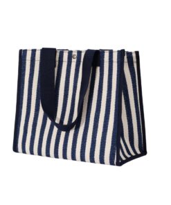 Straped Topstar Tote Bag - Blue