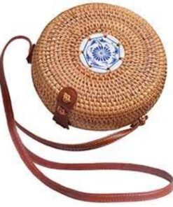 Straw Bag Women Rattan hand Woven Shoulder bag