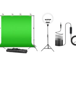 Streaming  Vlogging  Kit  With Green Screen Microphone And Light-GSML-18
