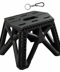 Strong Load-Bearing Folding Step Stool - Black