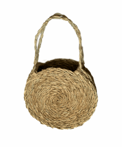 Structured Round Woven Handbag