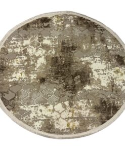 Stunning Beige Brown Round Area Rug / Carpet - 150 x 150 cm