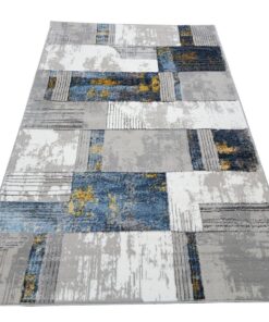 Stunning Blue And Grey Carpet 150x200cm