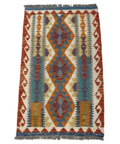 Stunning Handmade Kilim Chobi Afghan Rug - 134 x 83 cm