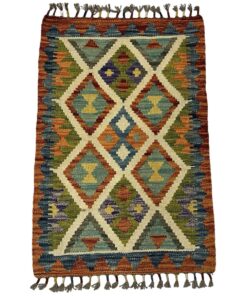 Stunning Rare Hand-Knotted Afghan Kilim Chobi Rug - 90 x 60cm