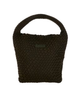 Stylin' Woven Midi Neoprene Handbag - Dark Green Jungle
