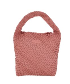 Stylin' Woven Midi Neoprene Handbag - Dusty Pink