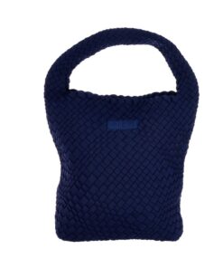 Stylin' Woven Midi Neoprene Handbag - Navy