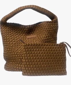 Stylin' Woven Neoprene Handbag and Purse - Copper Dessert
