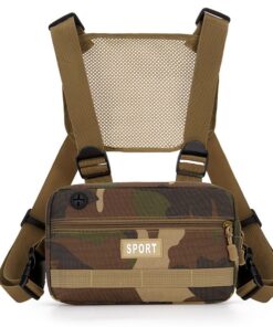 Stylish Breathable Back Sport Chest Pack Shoulder Bag With Earphone Hole - Camouflage