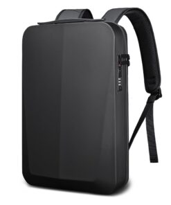 Stylish Hard Shell Anti-Theft Backpack with USB Charging Port - Black