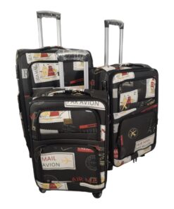 Stylish Luggage Bag - PU Leather Travel Suitcases - Boat - Set of 3