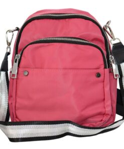 Stylish Mini Backpack - 3 Compartment Ladies Backpack Style Travel Bag - Pink