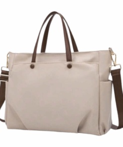 Stylish Multi-Functional Canvas Carryall Bag - Beige