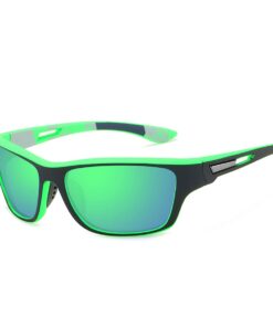 Stylish Sport Polarized Folding Sunglasses - Green, Black