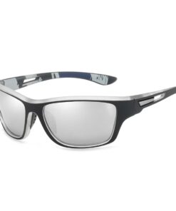 Stylish Sport Polarized Folding Sunglasses - White, Black