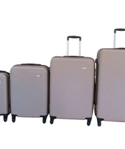 Stylish Travel Luggage Suitcase Bag Set - 4-Piece - Gold