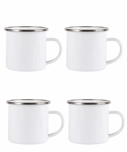 Sublimation Stainless Steel Edge Enamel Cup 300ml (4 pack)