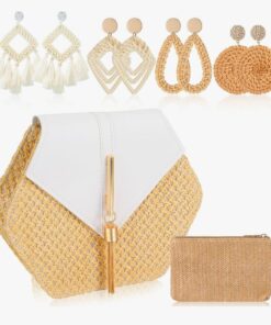 Summer Beach BagStraw Woven Beach Bag Tassel Shoulder Crossbody Bag Satchel