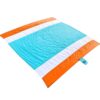 Sun Ninja Beach and Picnic Blanket - Orange, turquoise and white