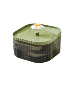 Sunflower-Shaped Smart Pet Automatic Water Fountain - Green