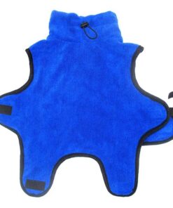 Super Absorbent Pet Bathrobe - Blue (Size: L)