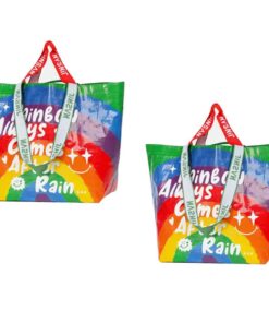 Super Shopping Gift Tot Bag set of 2 - Rainbow