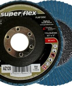 SUPERFLEX Industrial Zirconia Flap Discs 115x22mm - AZ120