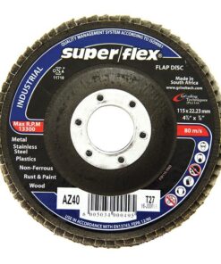 SUPERFLEX Industrial Zirconia Flap Discs 115x22mm - AZ40