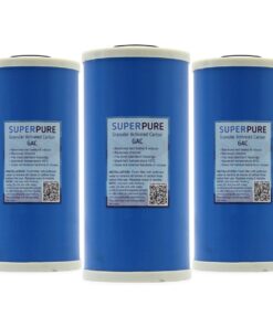 SUPERPURE 10 inch Big Blue GAC Granular Activated Water Filter (3-Pack)