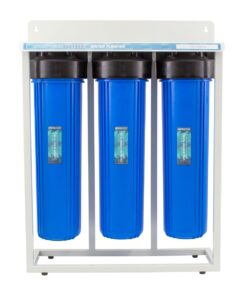 SUPERPURE 3-Stage Big Blue Whole House Water Filtration System on Stand
